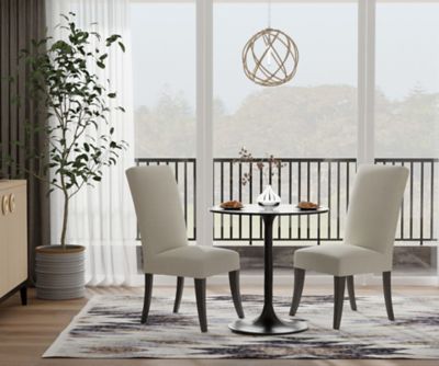 Image showing 5 th Carolina Chair & Table Enzo Round Marble Top Dining Table