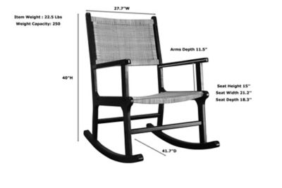 Image showing 9 th Carolina Chair & Table Karson Rocking Chair