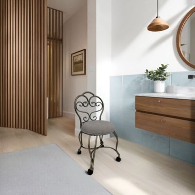 Image showing 6 th Carolina Chair & Table Victorian Vanity Stool with Back