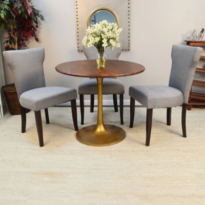 Image showing 2 th Carolina Chair & Table Alden Wood-Top Round Dining Table for 4 People