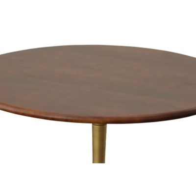 Image showing 1 th Carolina Chair & Table Alden Wood-Top Round Dining Table for 4 People