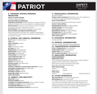 Image showing  PATRIOT Premium Pressure Sensitive Resilient Flooring Adhesive