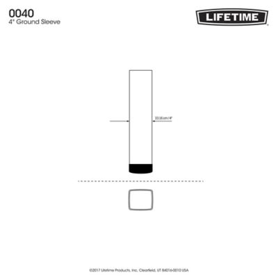 Image showing  4 in. Basketball Pole Ground Sleeve