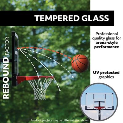 Image showing  60 in. Bolt Down Basketball Hoop, White/Clear