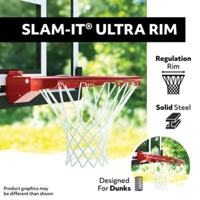 Image showing  60 in. Bolt Down Basketball Hoop, White/Clear
