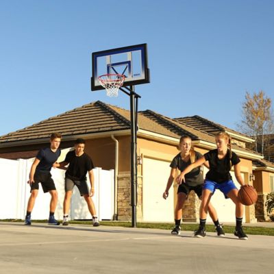 Image showing 9 th Lifetime 48 in. Adjustable In-Ground Basketball Hoop