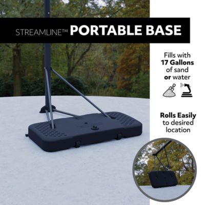 Image showing 5 th Lifetime 40 in. Adjustable Portable Basketball Hoop, Blue/Black