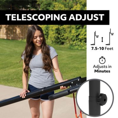 Image showing  44 in. Adjustable Portable Basketball Hoop, Orange/Clear