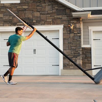 Image showing 9 th Lifetime 44 in. Adjustable Portable Basketball Hoop, White/Clear