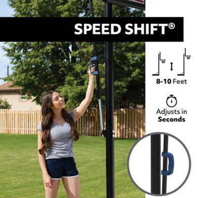 Image showing  50 in. Adjustable Portable Basketball Hoop, Blue