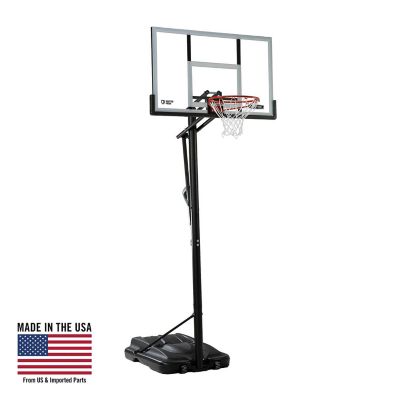 Lifetime 54 in. Adjustable Portable Basketball Hoop, White/Clear