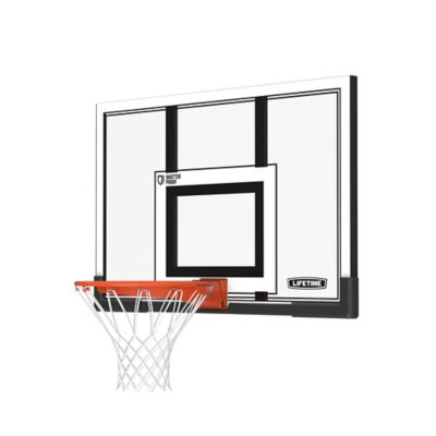 Image showing 8 th Lifetime 50 in. Basketball Backboard and Rim Combo, White/Clear