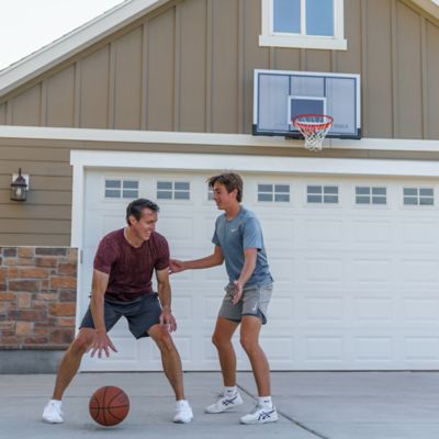 Image showing 8 th Lifetime 54 in. Basketball Backboard and Rim Combo, White/Black