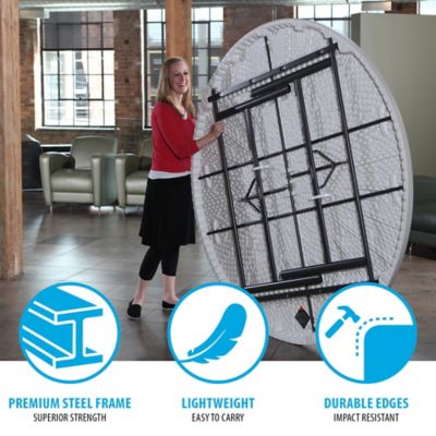 Image showing 5 th Lifetime 72 in. Round Commercial Table, White