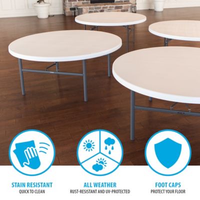 Image showing 6 th Lifetime 72 in. Round Commercial Table, White