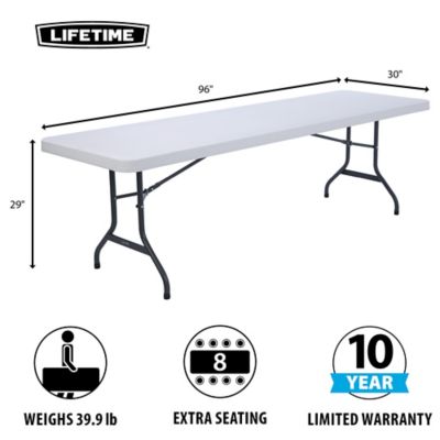 Image showing  8 ft. Commercial Folding Table, White