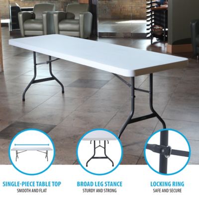 Image showing  8 ft. Commercial Folding Table, White