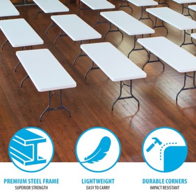 Image showing 5 th Lifetime 8 ft. Commercial Folding Table, White