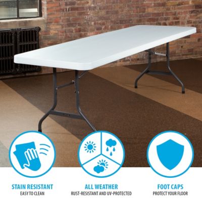 Image showing 6 th Lifetime 8 ft. Commercial Folding Table, White