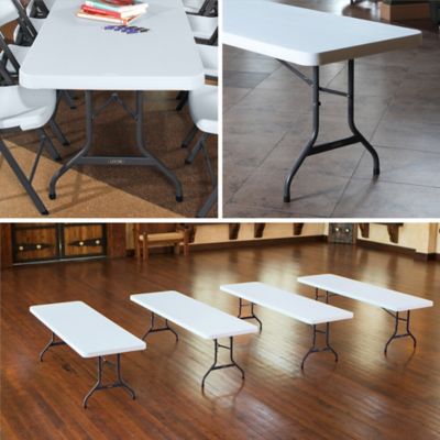 Image showing 7 th Lifetime 8 ft. Commercial Folding Table, White