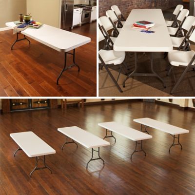 Image showing 7 th Lifetime 8 ft. Commercial Folding Table, Almond