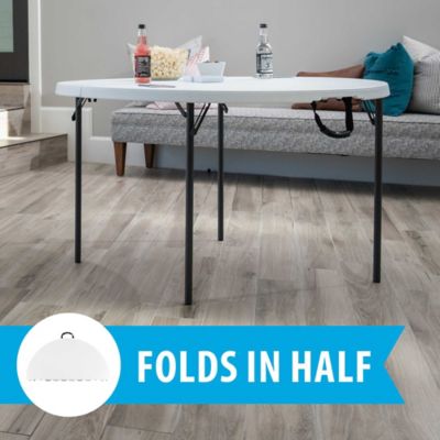 Image showing  48 in. Round Light Commercial Fold-In-Half Table