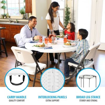 Image showing  48 in. Round Light Commercial Fold-In-Half Table