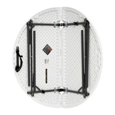 Image showing 9 th Lifetime 48 in. Round Light Commercial Fold-In-Half Table