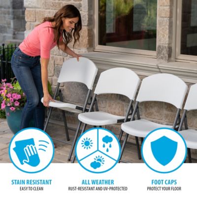 Image showing 5 th Lifetime Light Commercial Folding Chairs, 4-Pack