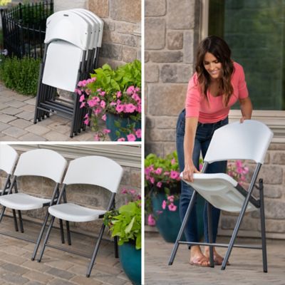 Image showing 6 th Lifetime Light Commercial Folding Chairs, 4-Pack