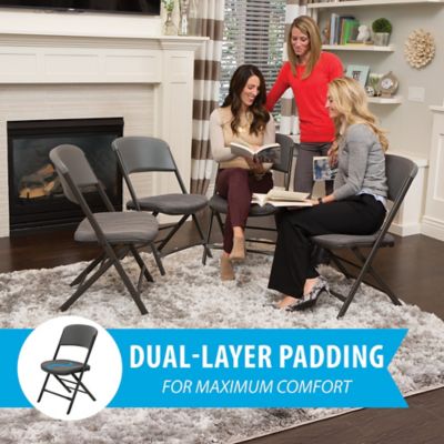 Image showing  Padded Commercial Folding Chairs, 500 lb. Capacity, 4-Pack