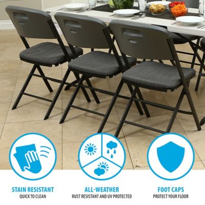 Image showing 5 th Lifetime Padded Commercial Folding Chairs, 500 lb. Capacity, 4 pk.