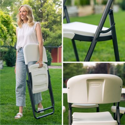 Image showing 6 th Lifetime Loop Leg Folding Chair, 4-Pack, Light Commercial