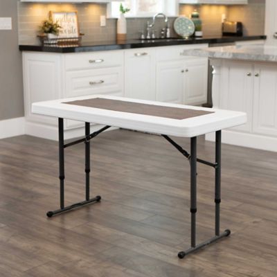 Image showing  4 ft. Adjustable-Height Commercial Table, White