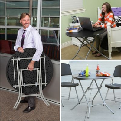 Image showing 8 th Lifetime Round Dining Table, 33 in., Light Commercial