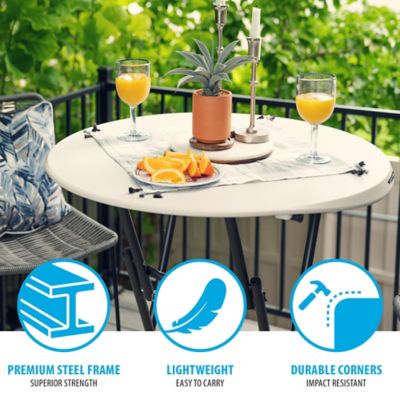 Image showing 5 th Lifetime Round Bistro Table, 33 in., Light Commercial