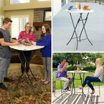 Image showing 8 th Lifetime Round Bistro Table, 33 in., Light Commercial