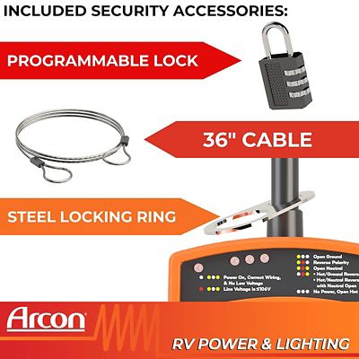 Image showing 6 th Arcon 1-Outlet CETL Certified 30A Surge Protector