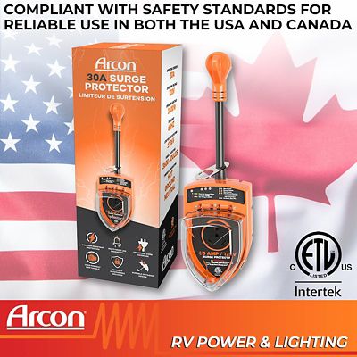 Image showing 8 th Arcon 1-Outlet CETL Certified 30A Surge Protector
