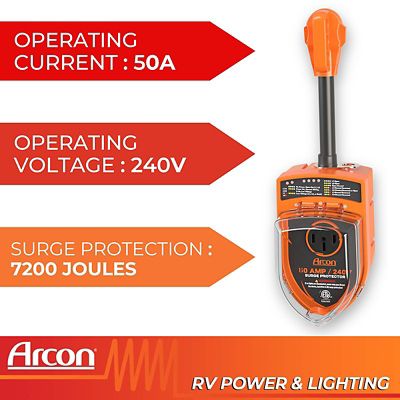 Image showing  1-Outlet CETL Certified 50A Surge Protector