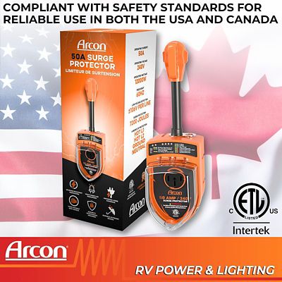 Image showing 8 th Arcon 1-Outlet CETL Certified 50A Surge Protector
