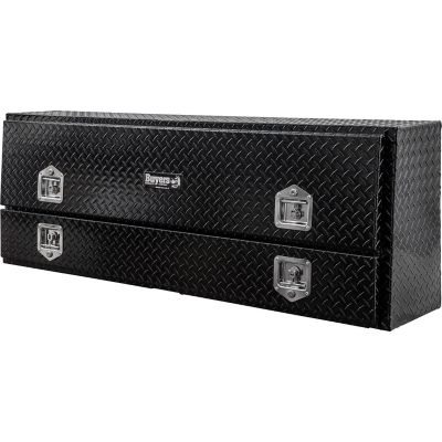Image showing 1 th Buyers Products 60 in. Diamond Tread Aluminum Contractor Pick-Up Truck Tool Box with Lower Door, Gloss Black