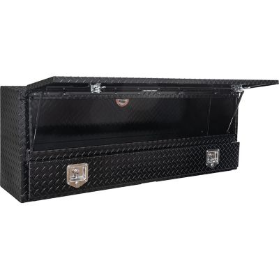 Image showing 2 th Buyers Products 60 in. Diamond Tread Aluminum Contractor Pick-Up Truck Tool Box with Lower Door, Gloss Black