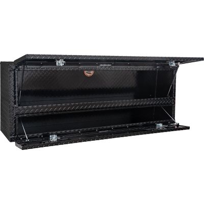 Image showing 3 th Buyers Products 60 in. Diamond Tread Aluminum Contractor Pick-Up Truck Tool Box with Lower Door, Gloss Black