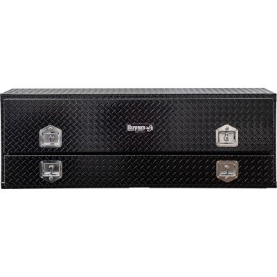 Image showing 5 th Buyers Products 60 in. Diamond Tread Aluminum Contractor Pick-Up Truck Tool Box with Lower Door, Gloss Black