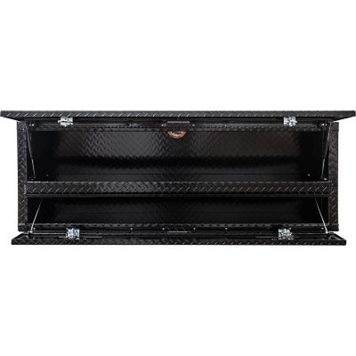 Image showing 7 th Buyers Products 60 in. Diamond Tread Aluminum Contractor Pick-Up Truck Tool Box with Lower Door, Gloss Black