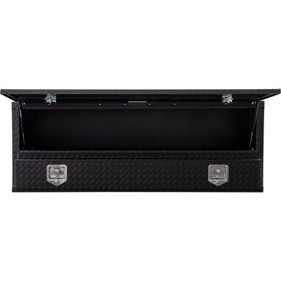Image showing 5 th Buyers Products 72 in. Diamond Tread Aluminum Contractor Pick-Up Truck Tool Box with Lower Door, Matte Black