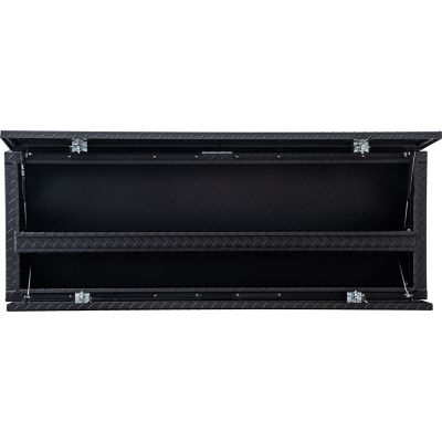Image showing 6 th Buyers Products 72 in. Diamond Tread Aluminum Contractor Pick-Up Truck Tool Box with Lower Door, Matte Black