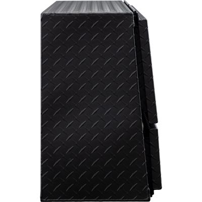 Image showing 7 th Buyers Products 88 in. Diamond Tread Aluminum Contractor Pick-Up Truck Tool Box with Lower Door, Matte Black