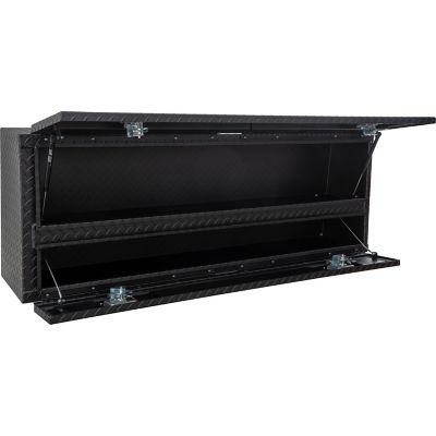 Image showing  96 in. Diamond Tread Aluminum Contractor Pick-Up Truck Tool Box with Lower Door, Matte Black